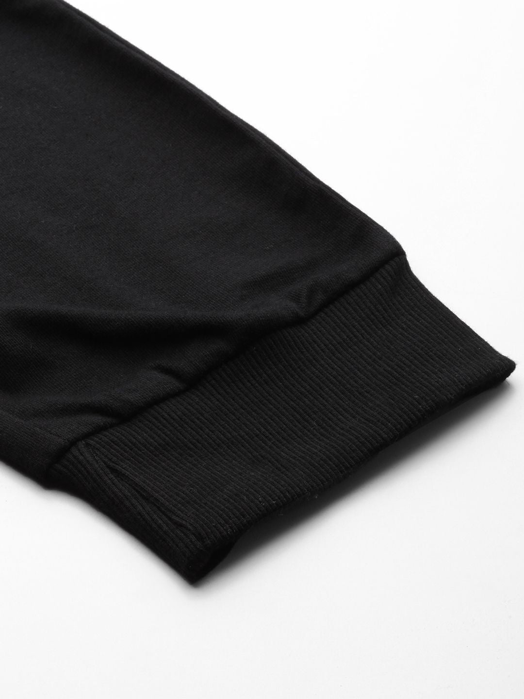 The Indian Garage Co Men Black Solid Pleated Detail Joggers