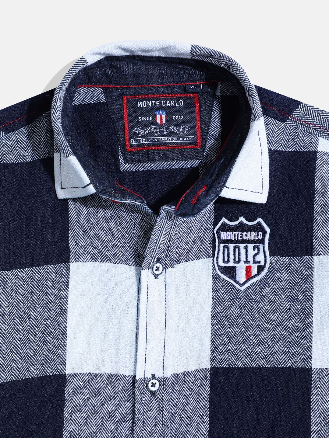 Monte Carlo Boys Twill Checked Smart Fit Shirt
