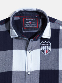 Monte Carlo Boys Twill Checked Smart Fit Shirt