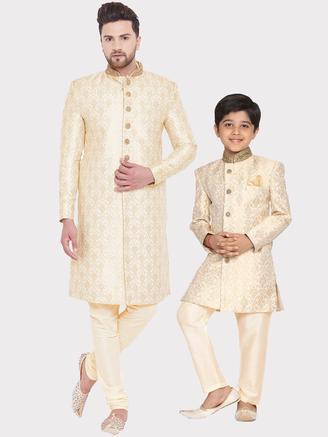 Vastramay Boys Design Reka Bentuk Slim-Fit Sherwani Set