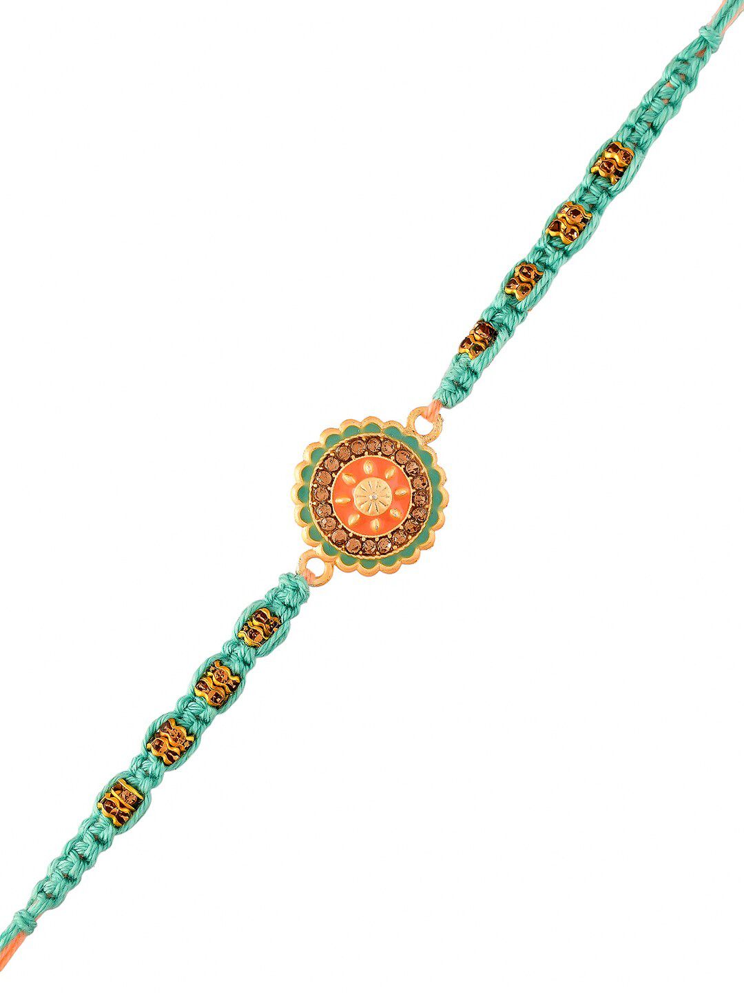 Voylla Men's Traditional Design Beaded Thread Rakhi For Brother