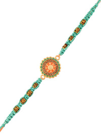 Voylla Men's Traditional Design Beaded Thread Rakhi For Brother