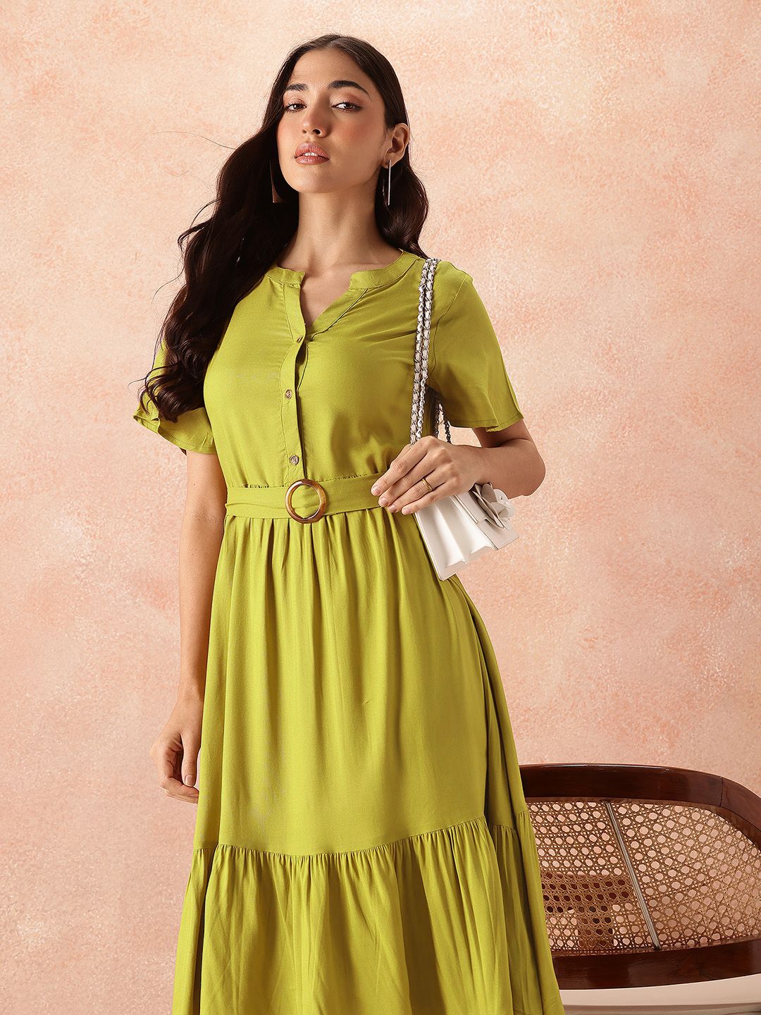 all about you A-Line Midi Dress with Belt