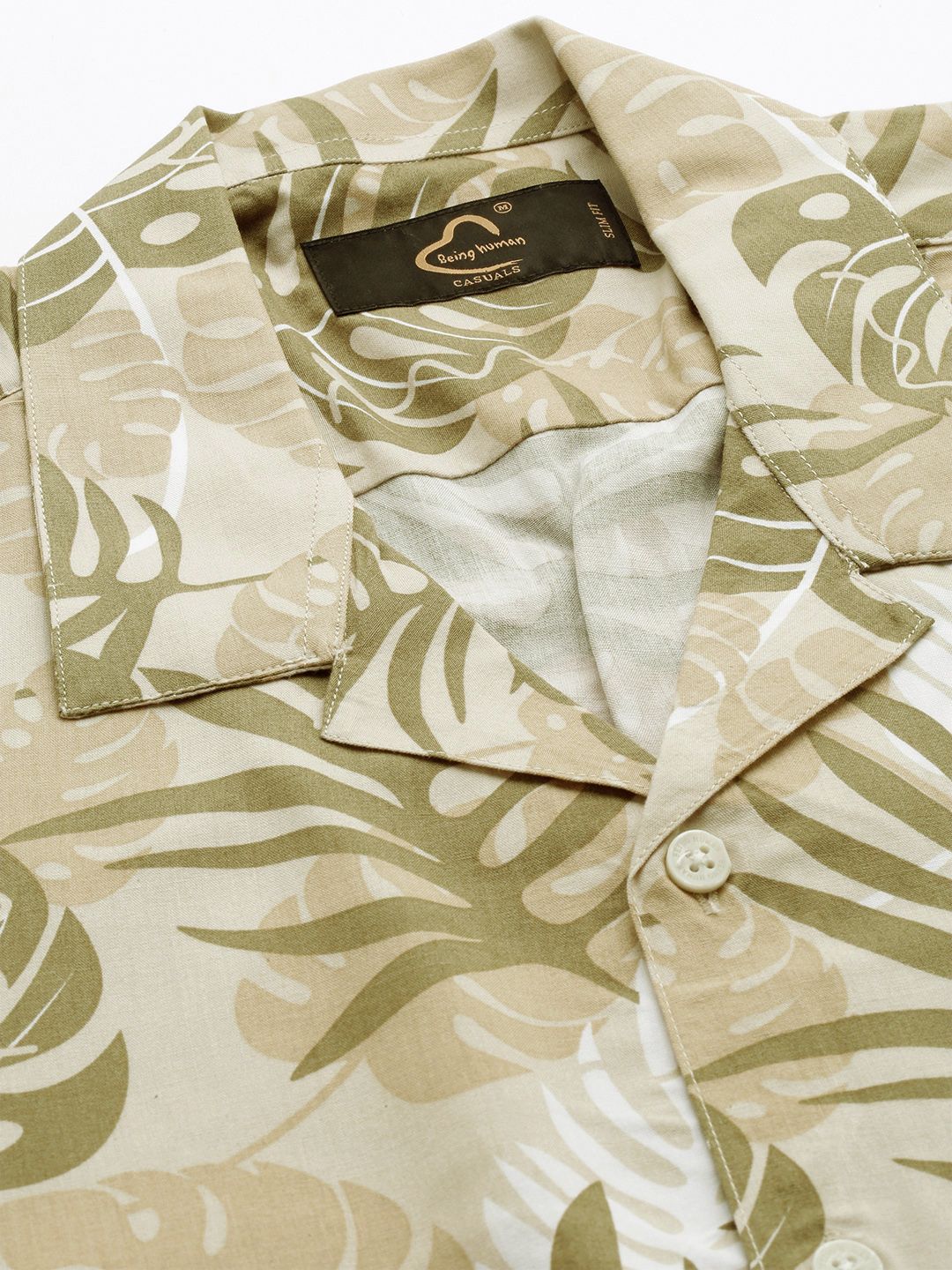 Being Human Tropical Printed Slim Fit Casual Shirt