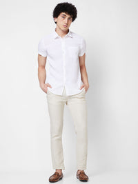 SPYKAR Spread Collar Linen Casual Shirt