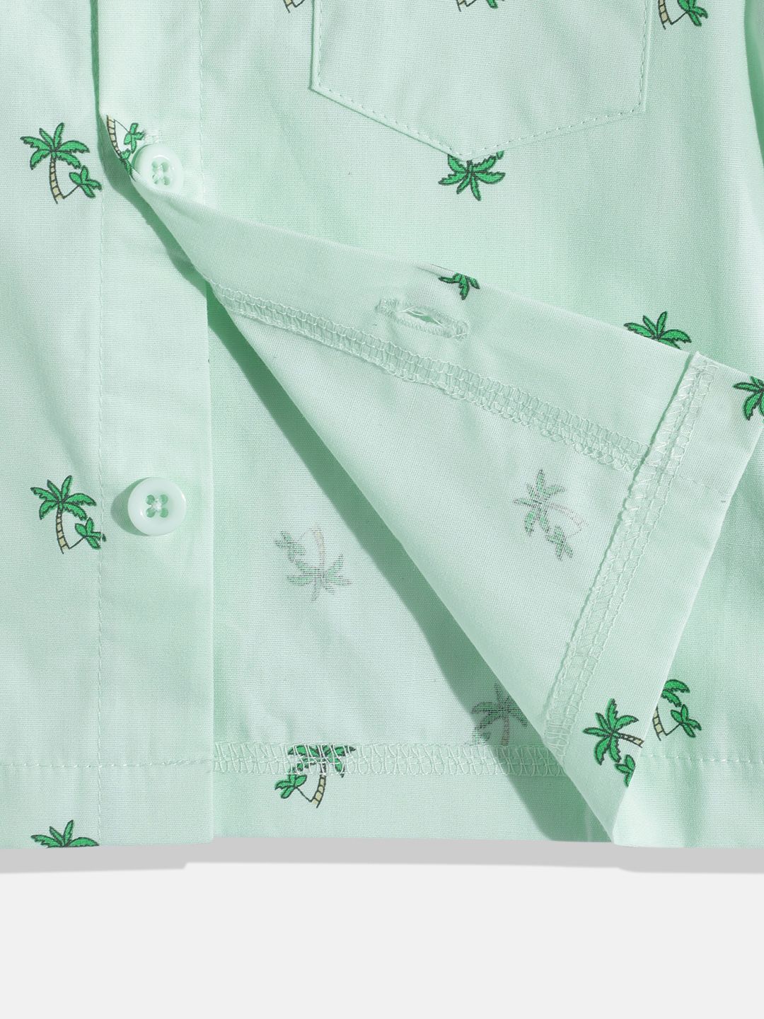 Moms Love Infant Boys Tropical Printed Pure Cotton Casual Shirt