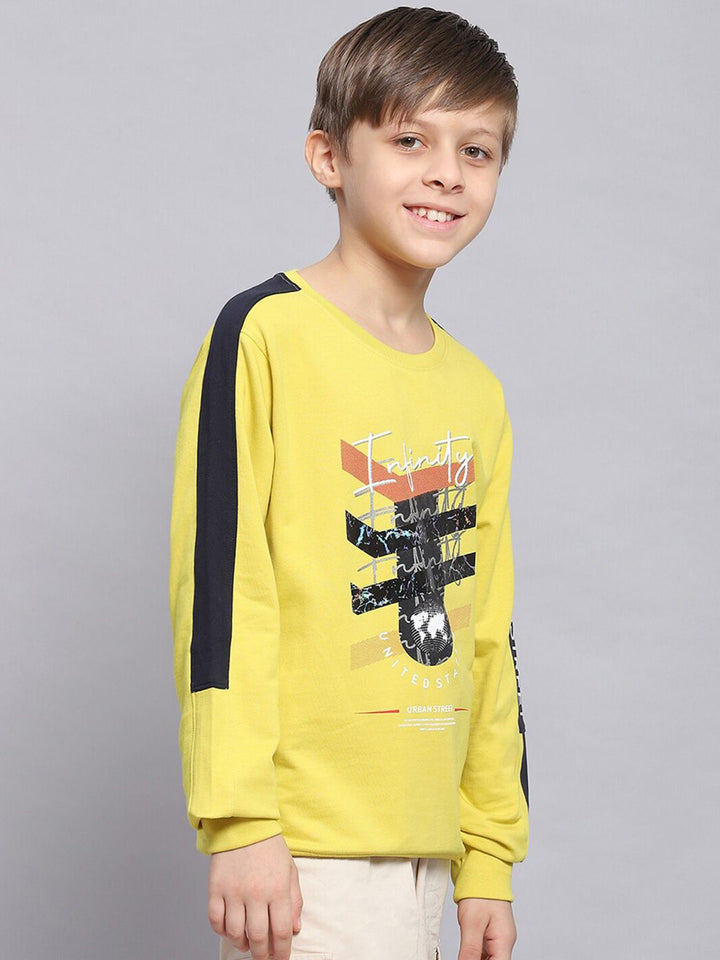 Monte Carlo Boys Graphic Printed Pure Cotton Pullover Sweatshirt