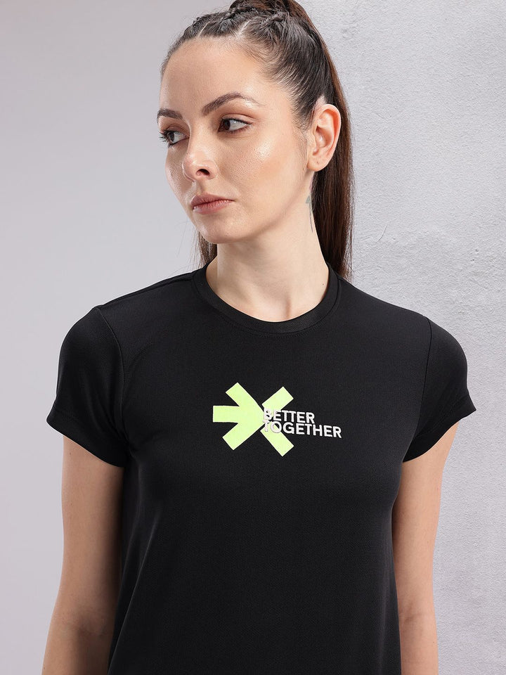 HRX by Hrithik Roshan Couple Tee Collection Brand Logo Print Rapid-Dry Running T-shirt