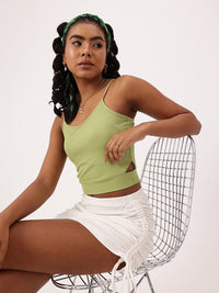 DressBerry Ribbed & Risque Cut-Out Crop Top