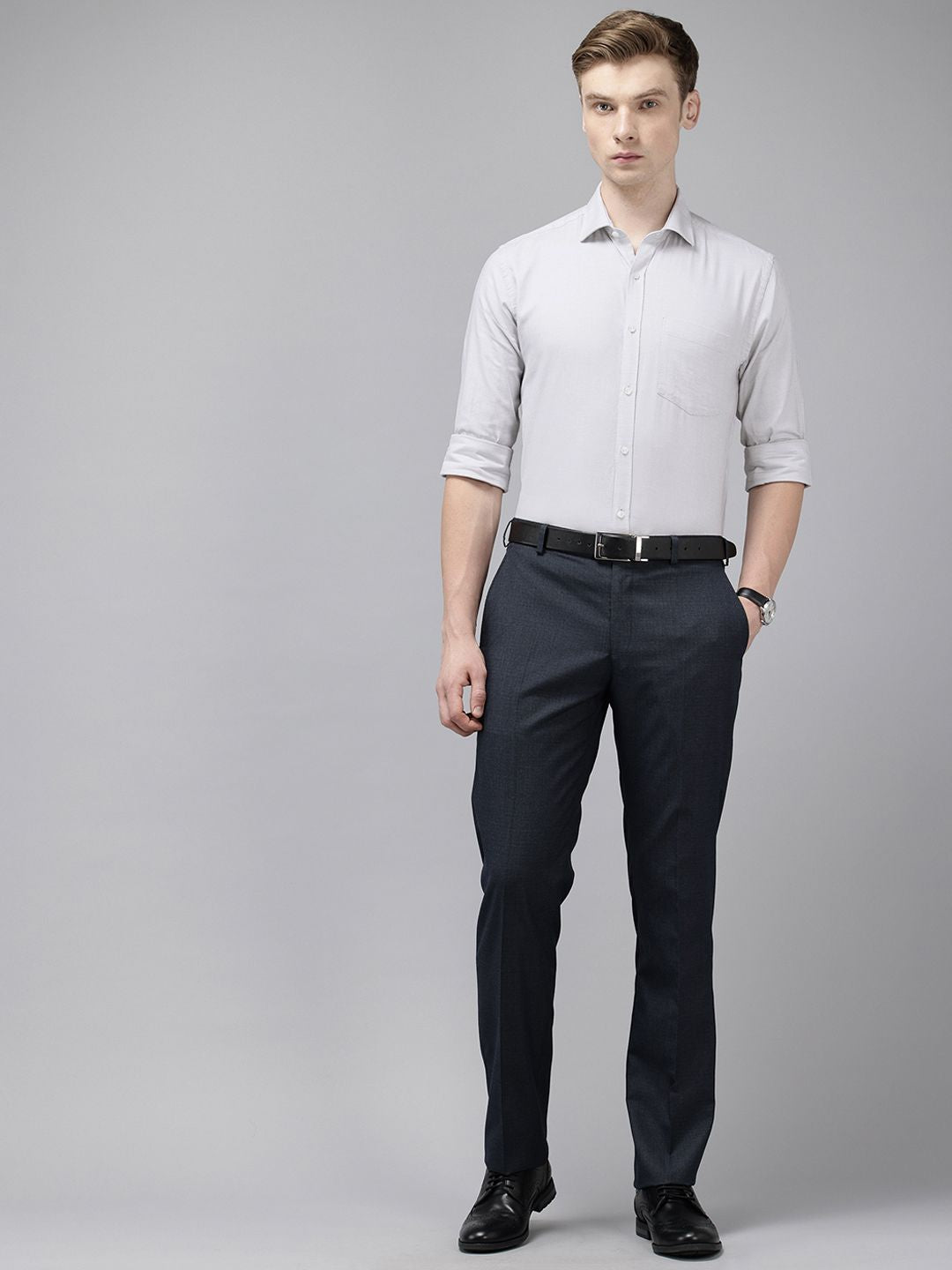 Park Avenue Slim Fit Micro Checked Pure Cotton Formal Shirt