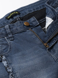 DressBerry Women Blue Skinny Fit Mid-Rise Clean Look Stretchable  Ankle Length Jeans