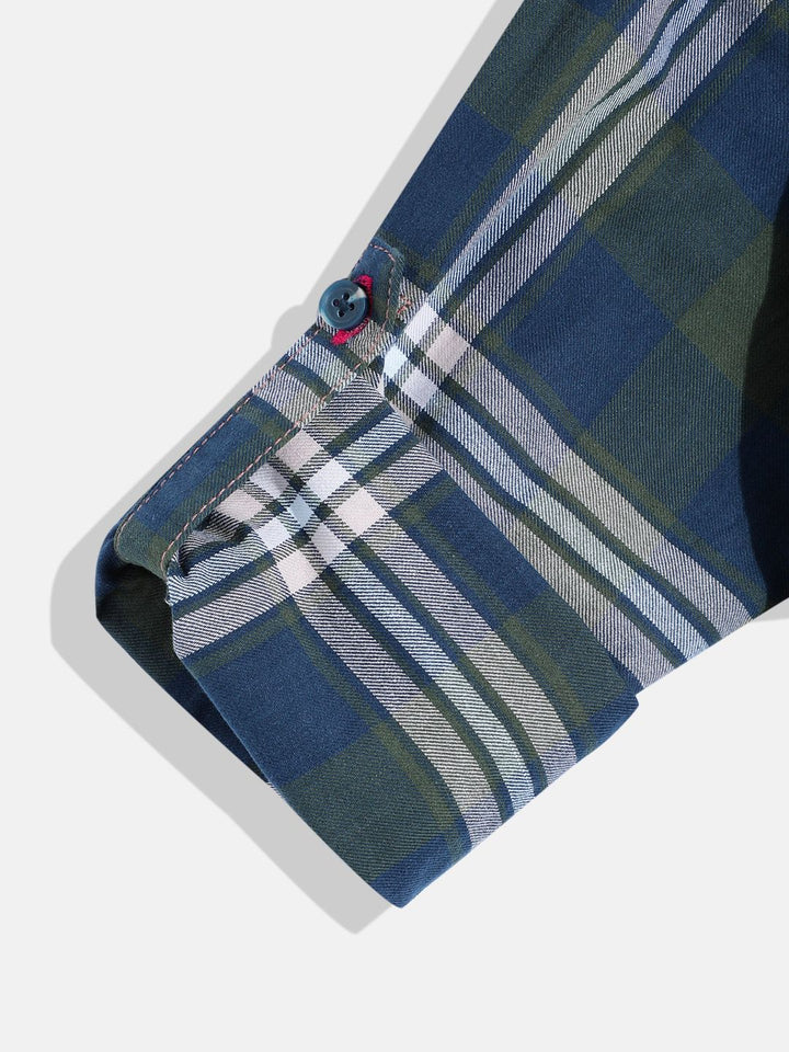 Monte Carlo Boys Tartan Checked Casual Smart Fit Shirt