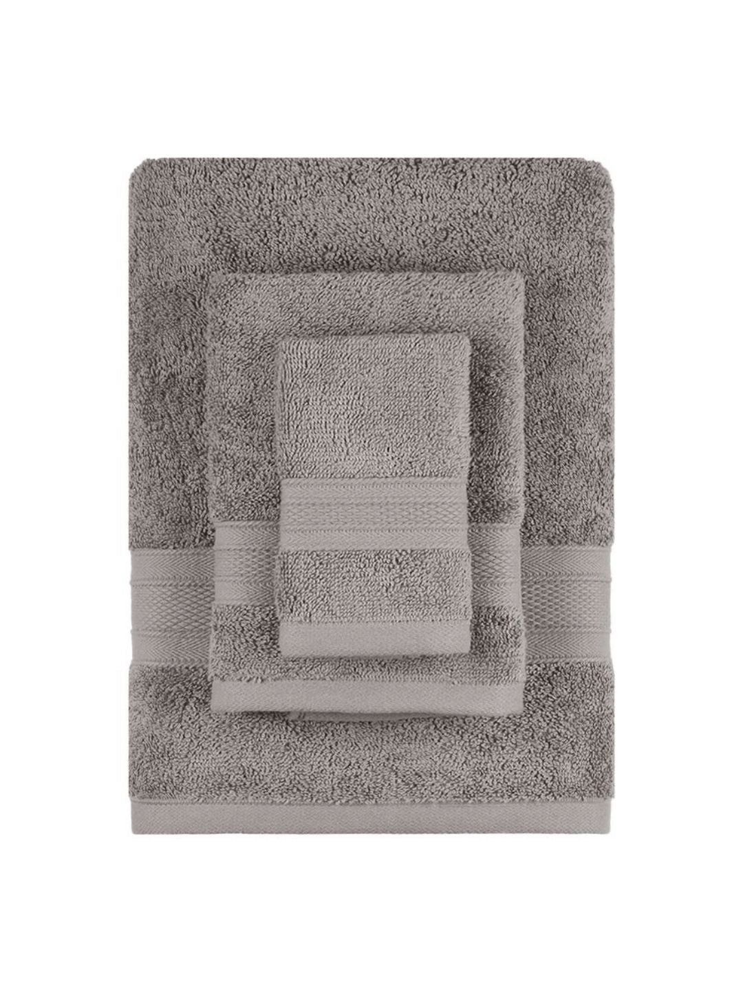 MYTRIDENT Soft Comfort Charcoal 3 Pieces Pure Cotton 500 GSM Towel Set