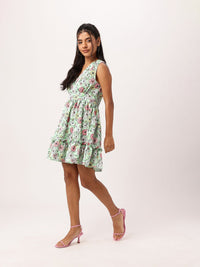 DressBerry Flaunt Your Floral Fetish A-Line Gathers Mini Dress