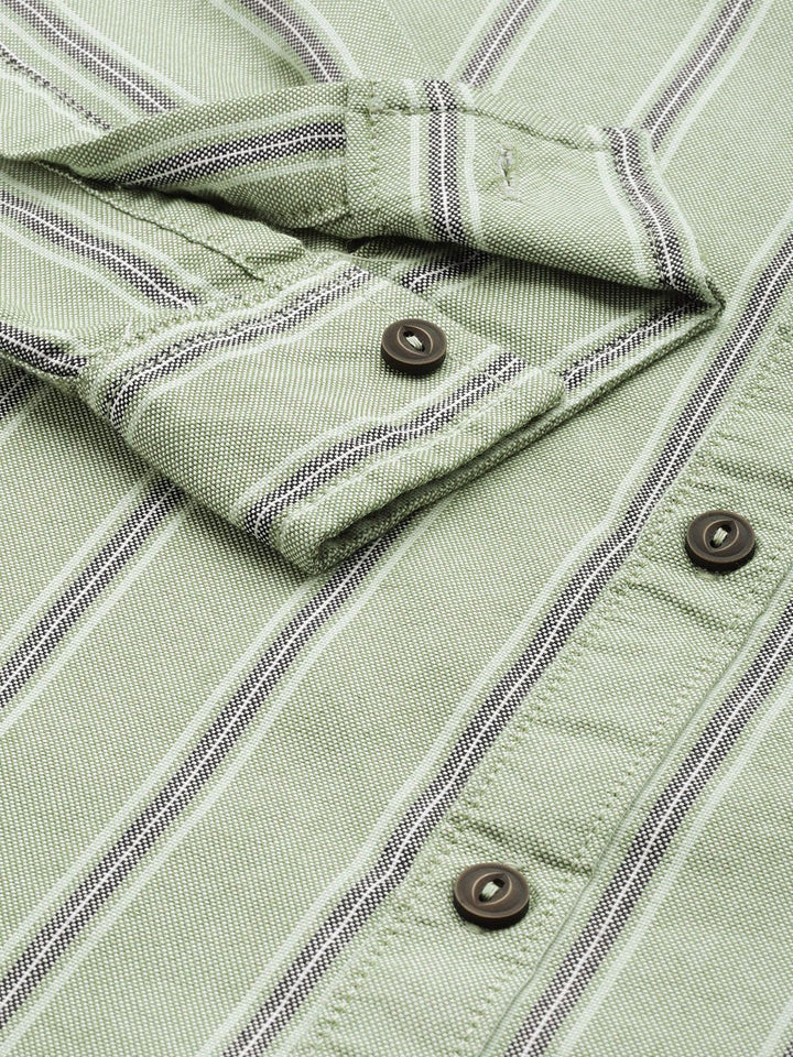 The Indian Garage Co Men Striped Casual Shirt