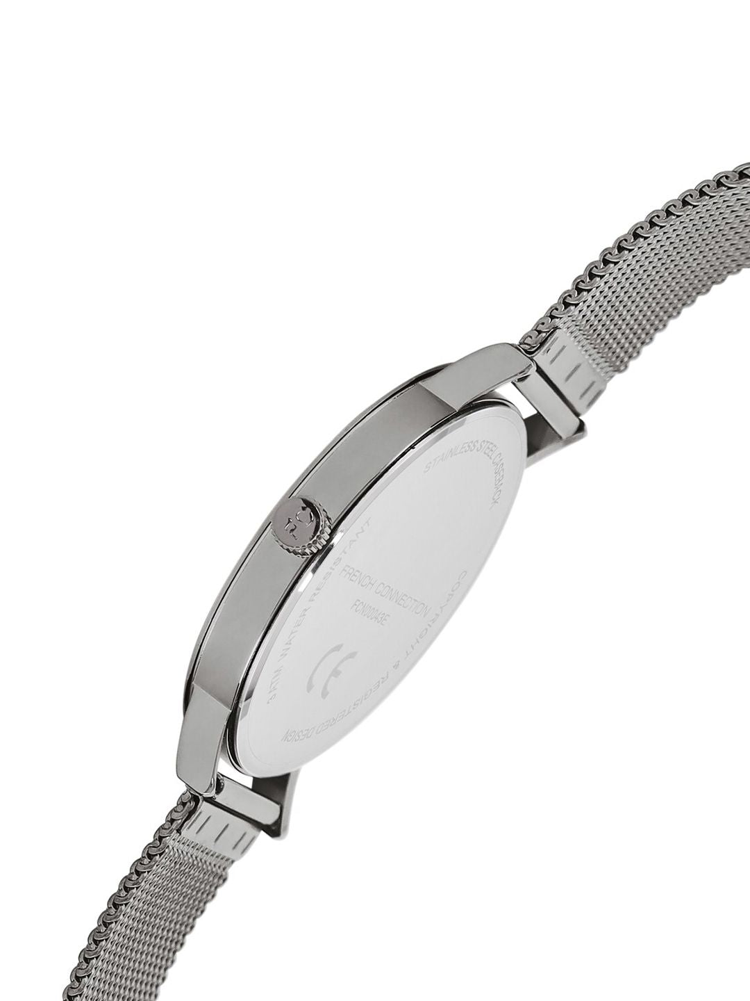 Sambungan Perancis Lelaki Lelaki Gelang Steel Gaya Tali Analog Watch FCN00043E