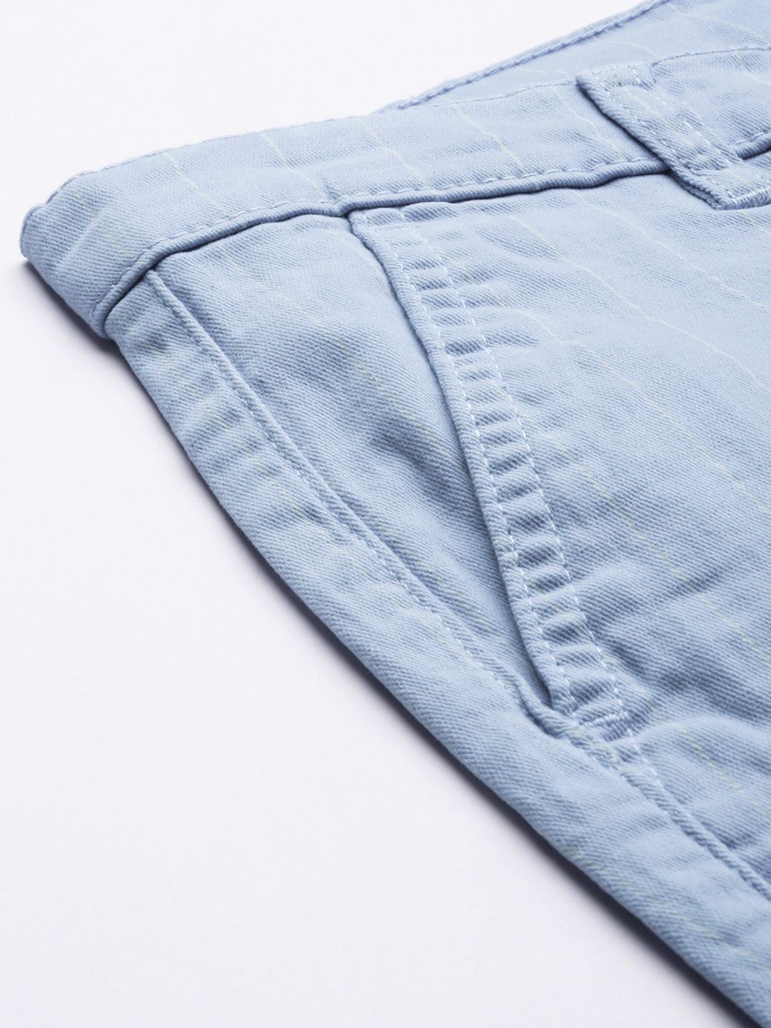 The Indian Garage Co Men Blue Striped Trousers