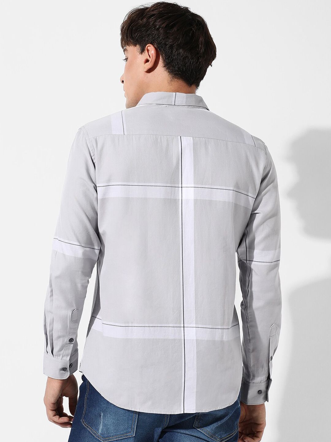 Campus Sutra Classic Striped Cotton Casual Shirt