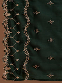 Libas Floral Yoke Design Sequinned Kurta With Trousers & Dupatta