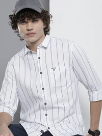 The Indian Garage Co Men Striped Cotton Casual Shirt