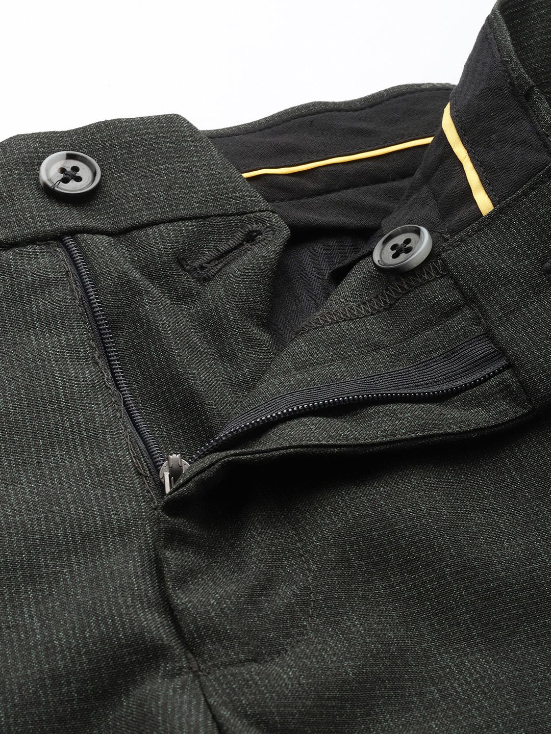 Raymond Men Textured Slim Fit Formal Trousers