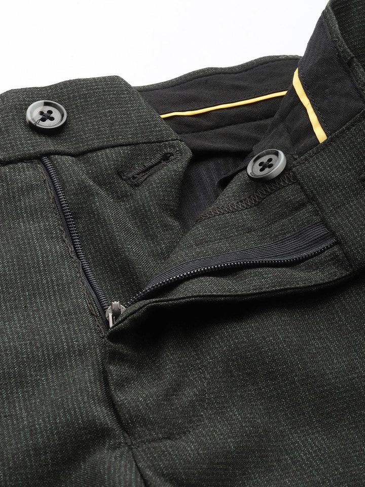 Raymond Men Textured Slim Fit Formal Trousers