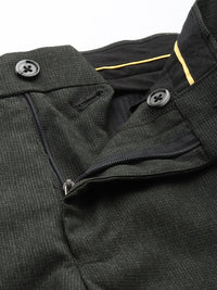 Raymond Men Textured Slim Fit Formal Trousers