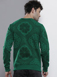 The Indian Garage Co Men Teal Printed Sweatshirt