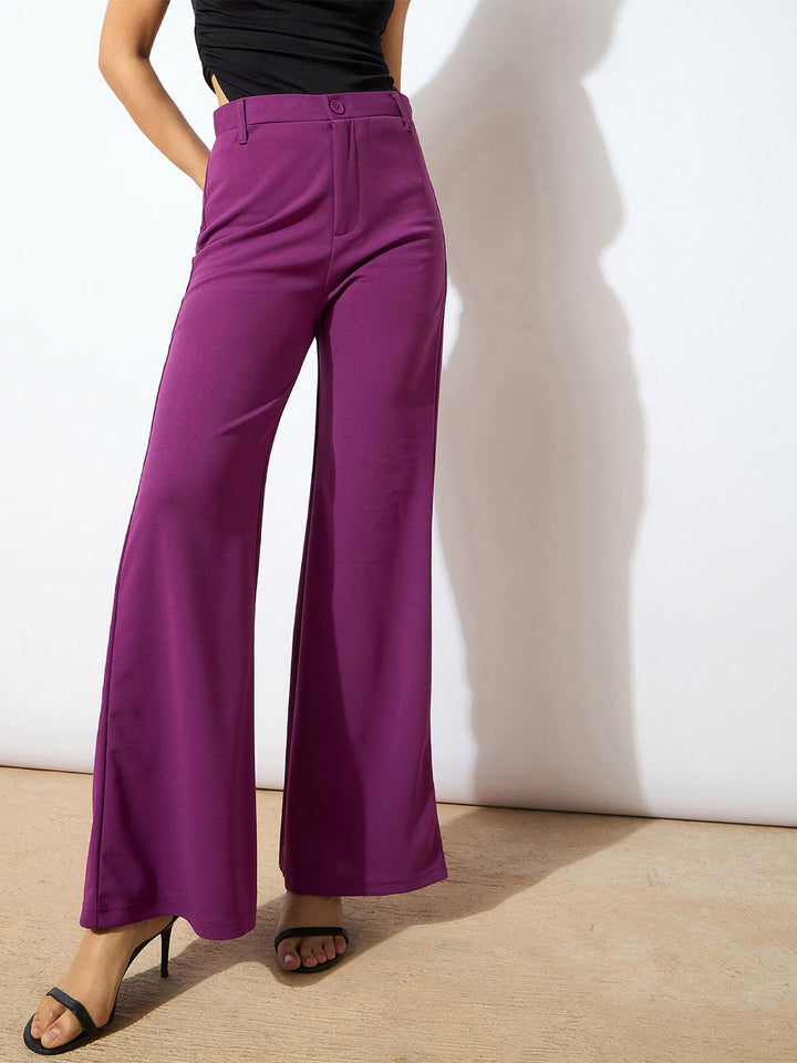 SASSAFRAS worklyf Women High-Rise Bootcut Trousers