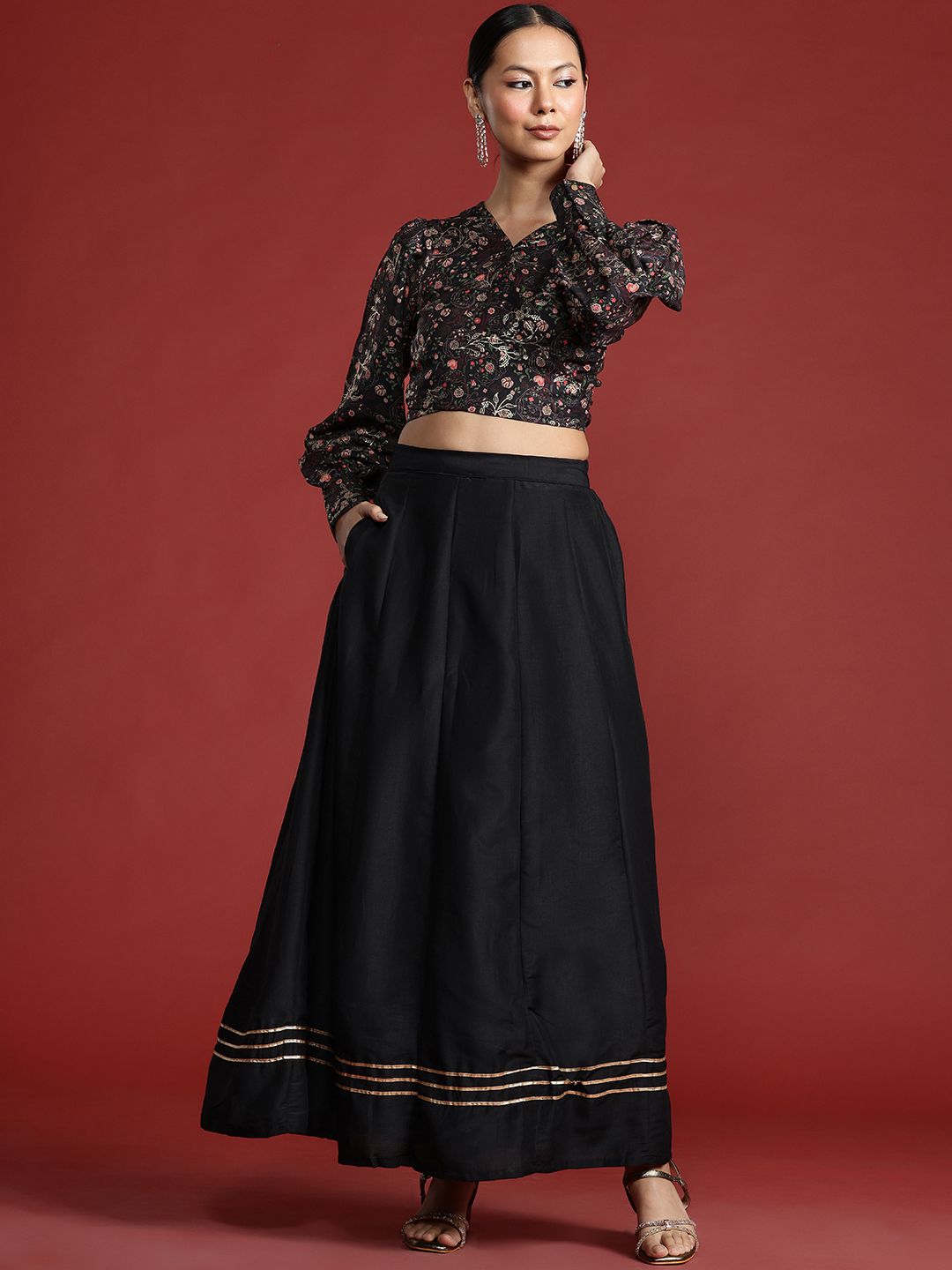 all about you Floral Printed Ready to Wear Lehenga Choli