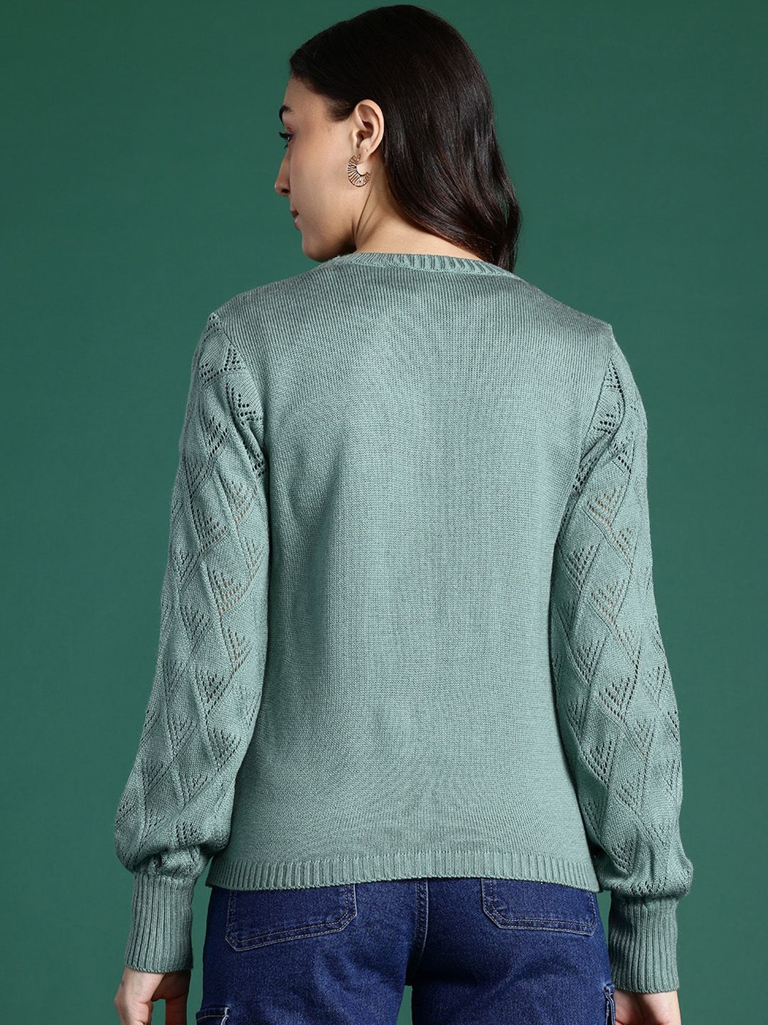 DressBerry Acrylic Knitted Cardigan
