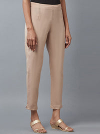 W Women Beige Slim Fit Trousers