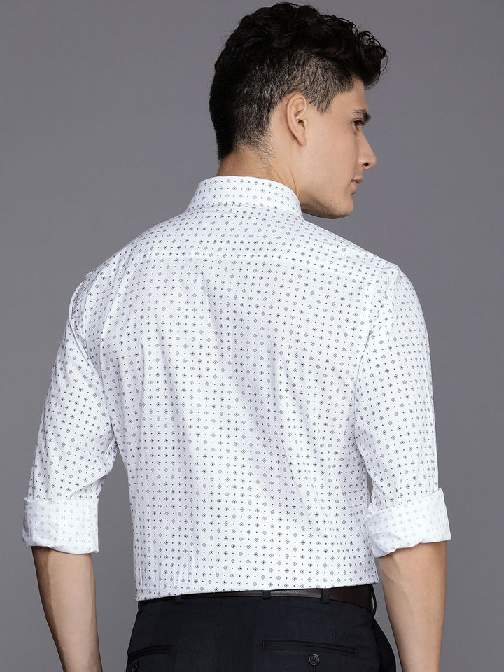 Raymond Men Pure Cotton Slim Fit Opaque Printed Formal Shirt