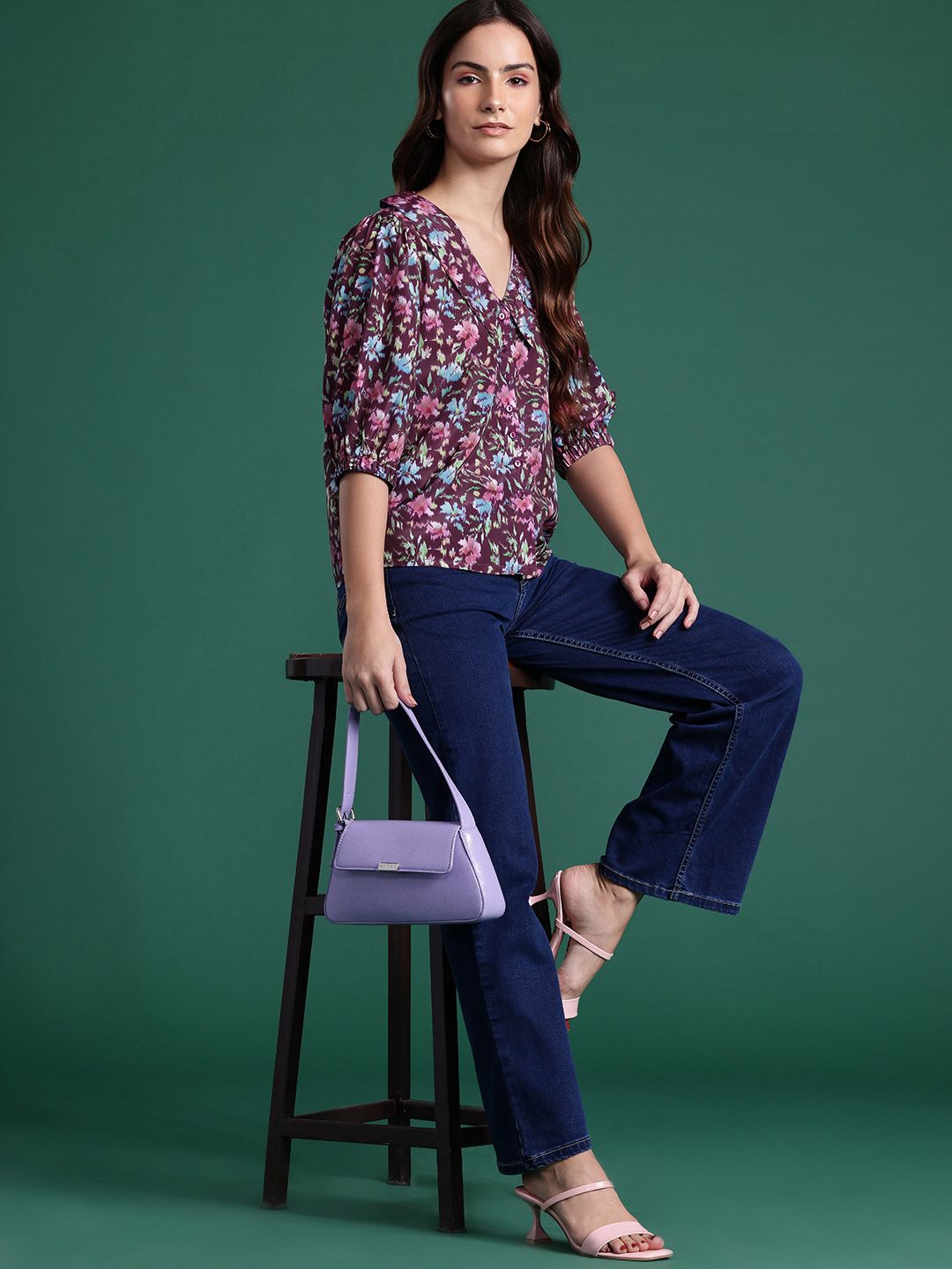 DressBerry Floral Opaque Printed Casual Shirt