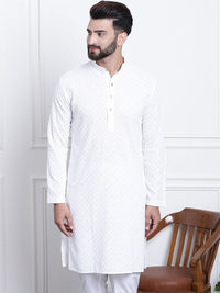 SOJANYA Sequin Embellished Pure Cotton Kurta