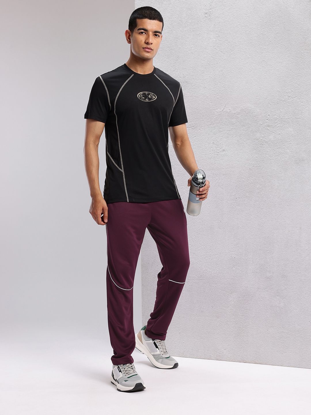 HRX by Hrithik Roshan Men Contrast Piping Rapid-Dry Running Track Pants
