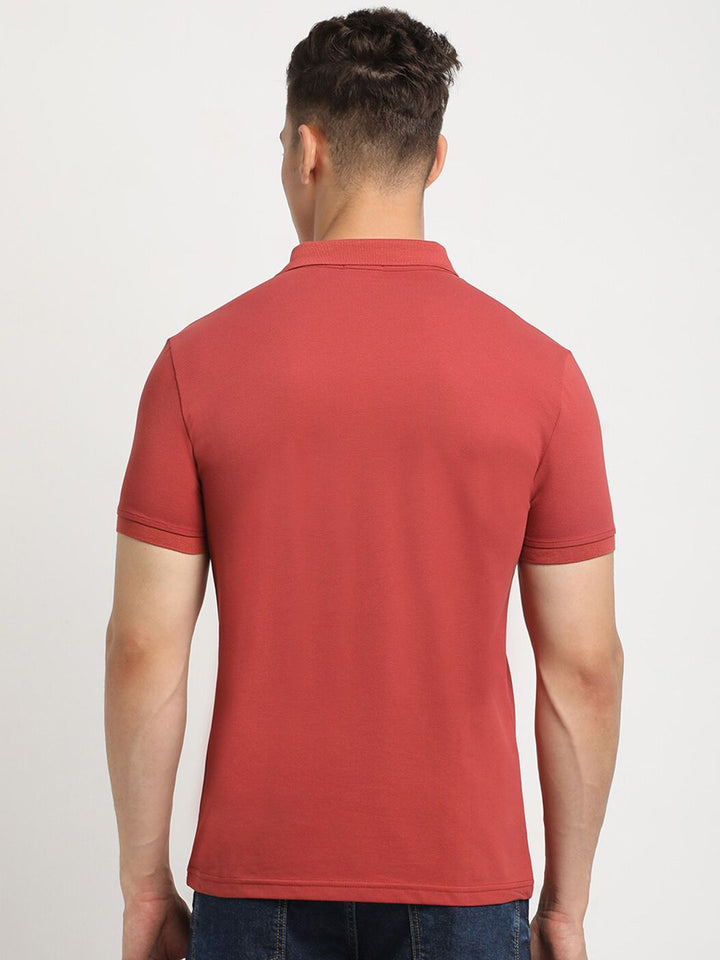 THE BEAR HOUSE Polo Collar Short Sleeves Slim Fit T-shirt