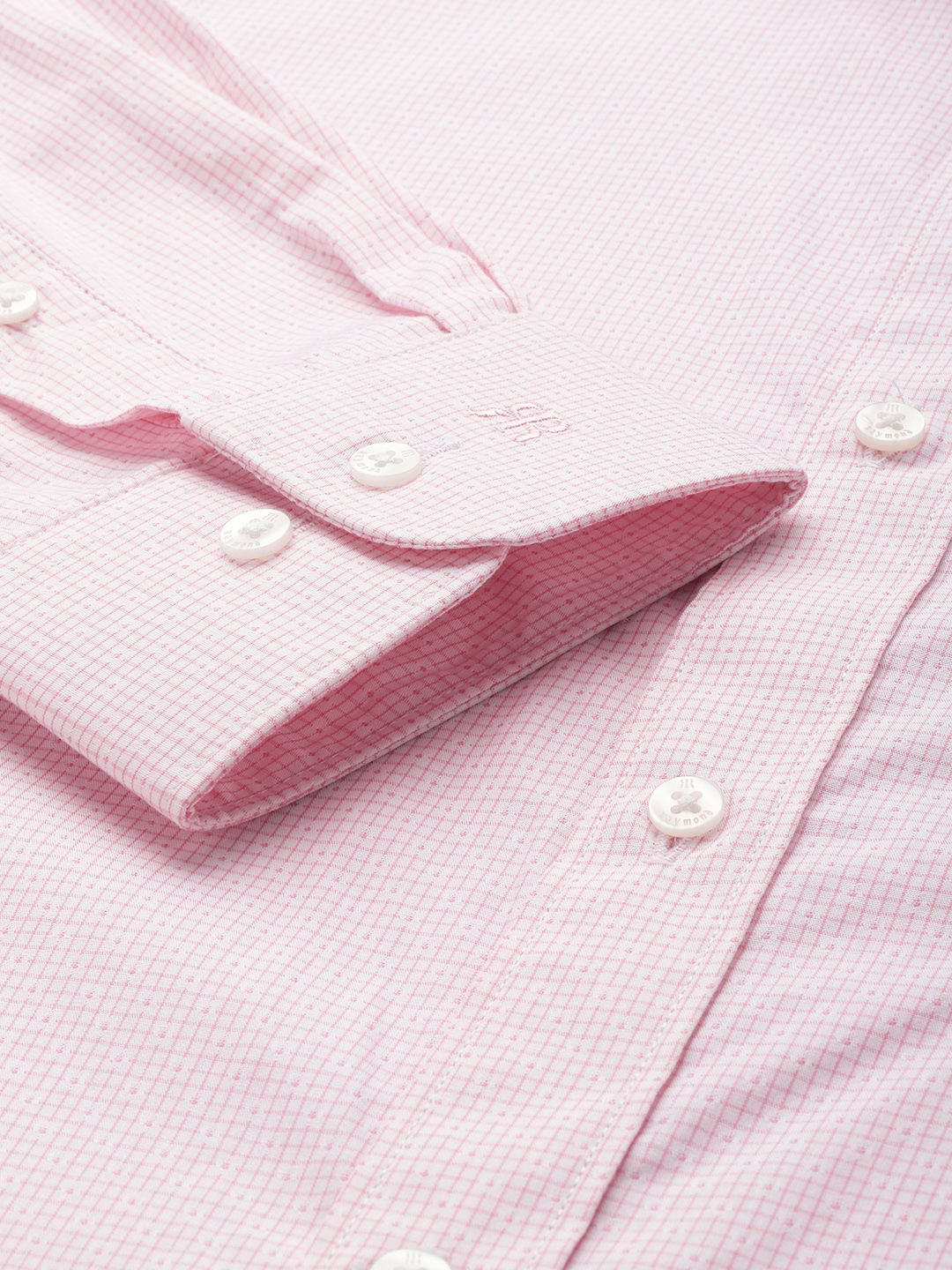 Raymond Slim Fit Micro Checks Opaque Pure Cotton Formal Shirt