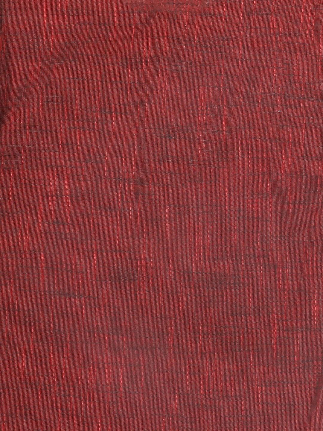 VASTRAMAY Boys Maroon Pure Cotton Kurta with Pants