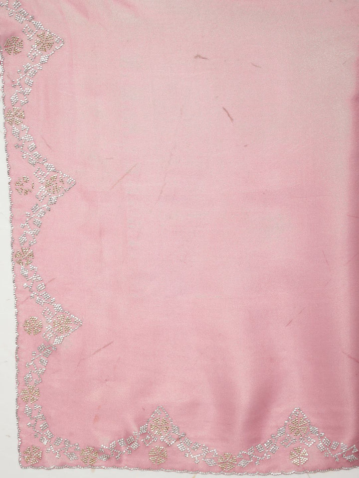 Saree mall Embellished Beads and Stones Organza Saree