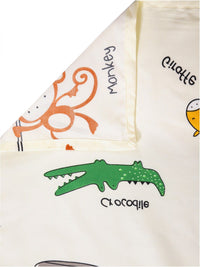 KLOTTHE Cartoon Print 300 TC Double King Bed Sheet with 2 Pillow Covers
