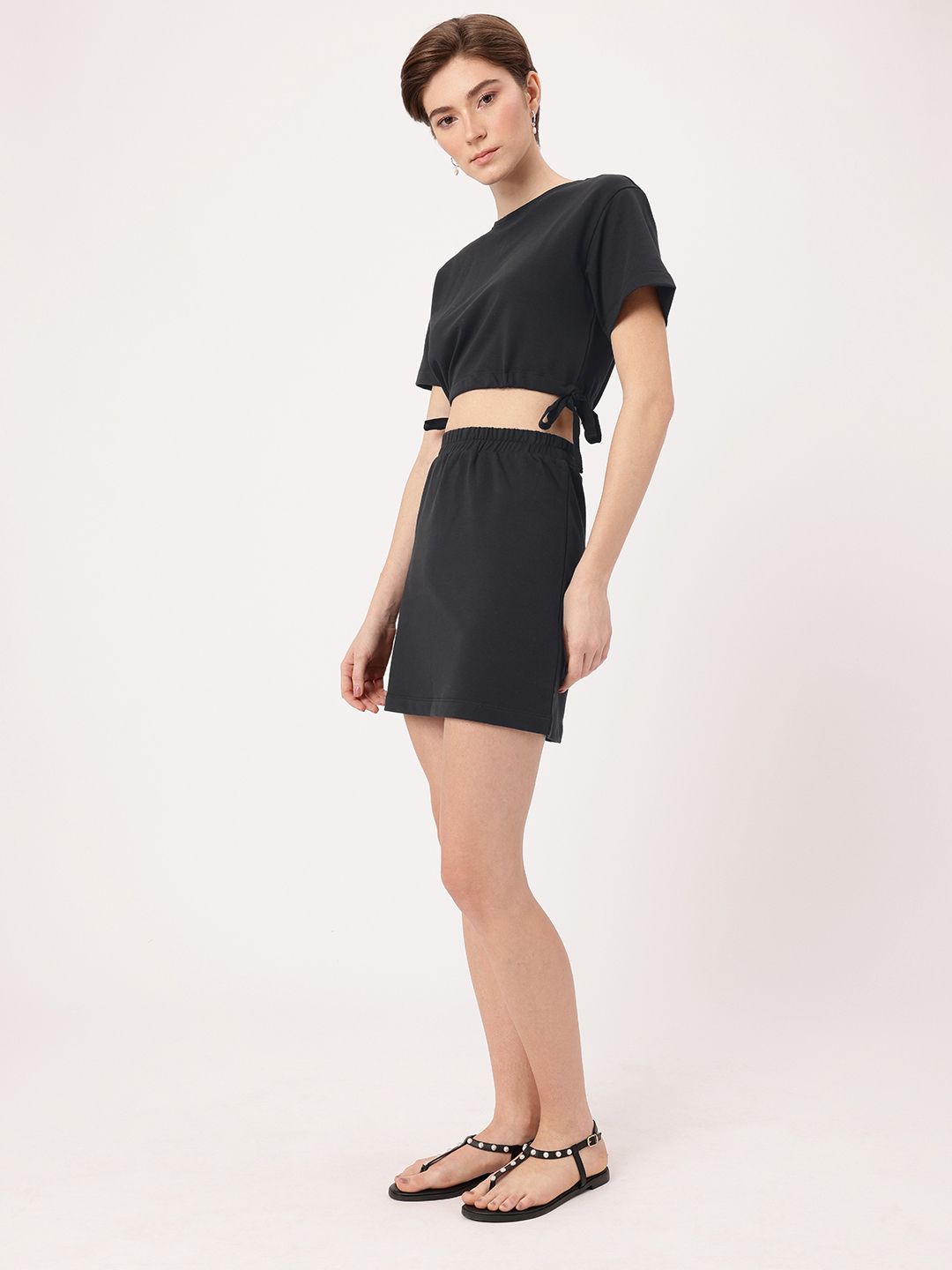 DressBerry Twin Tie-Up Monochrome Matrix Co-ords