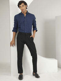 RARE RABBIT Men Clara Slim Fit Windowpane Checked Cotton Shirt