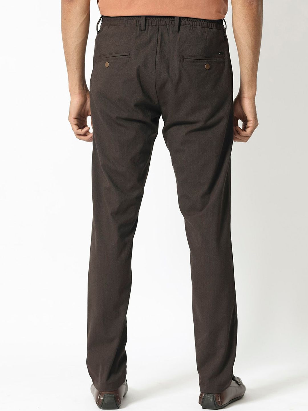 RARE RABBIT Men Piper Mid-Rise Slim Fit Cotton Trouser