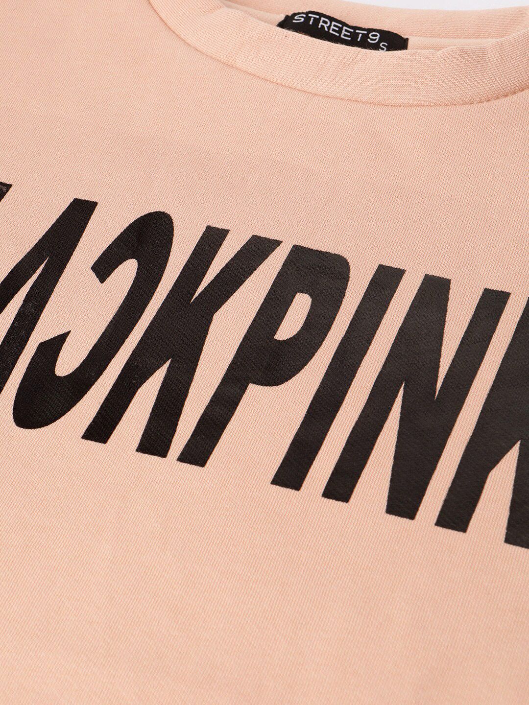 STREET 9 Women Pink & Black Printed Sweatshirt