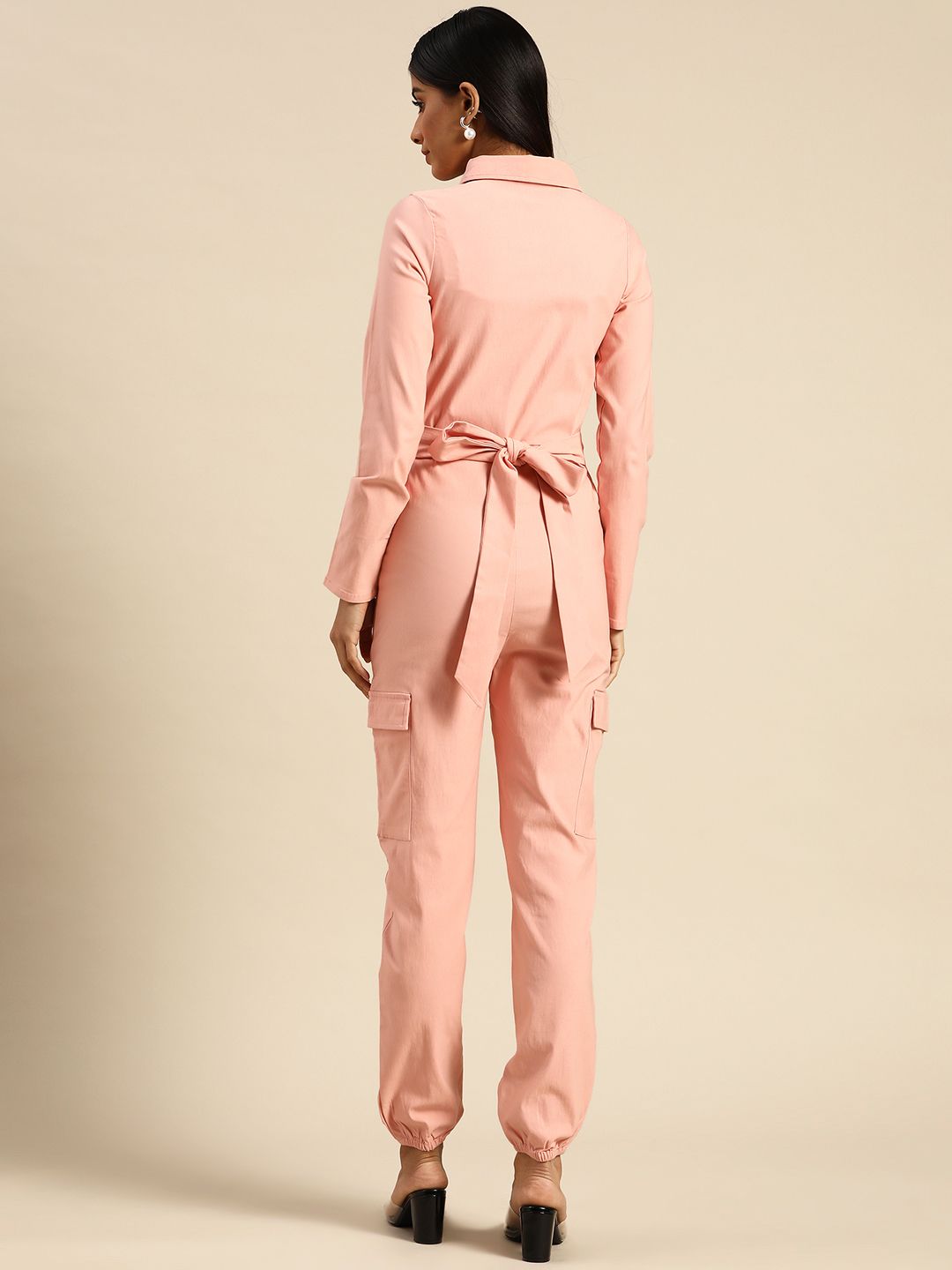 Athena Pink Basic Jumpsuit