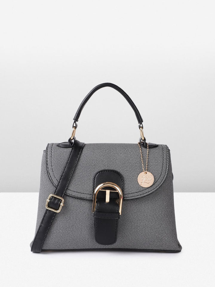 all about you Textured Structured Satchel