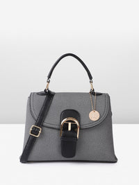 all about you Textured Structured Satchel