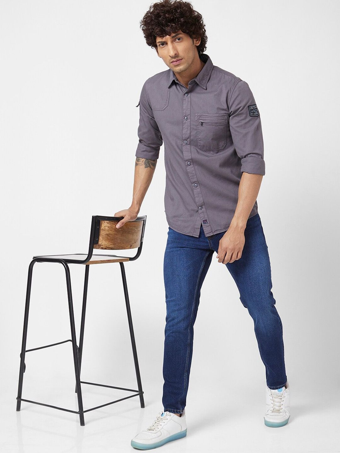 SPYKAR Men Clean Look Kano Slim Fit Light Fade Stretchable Jeans