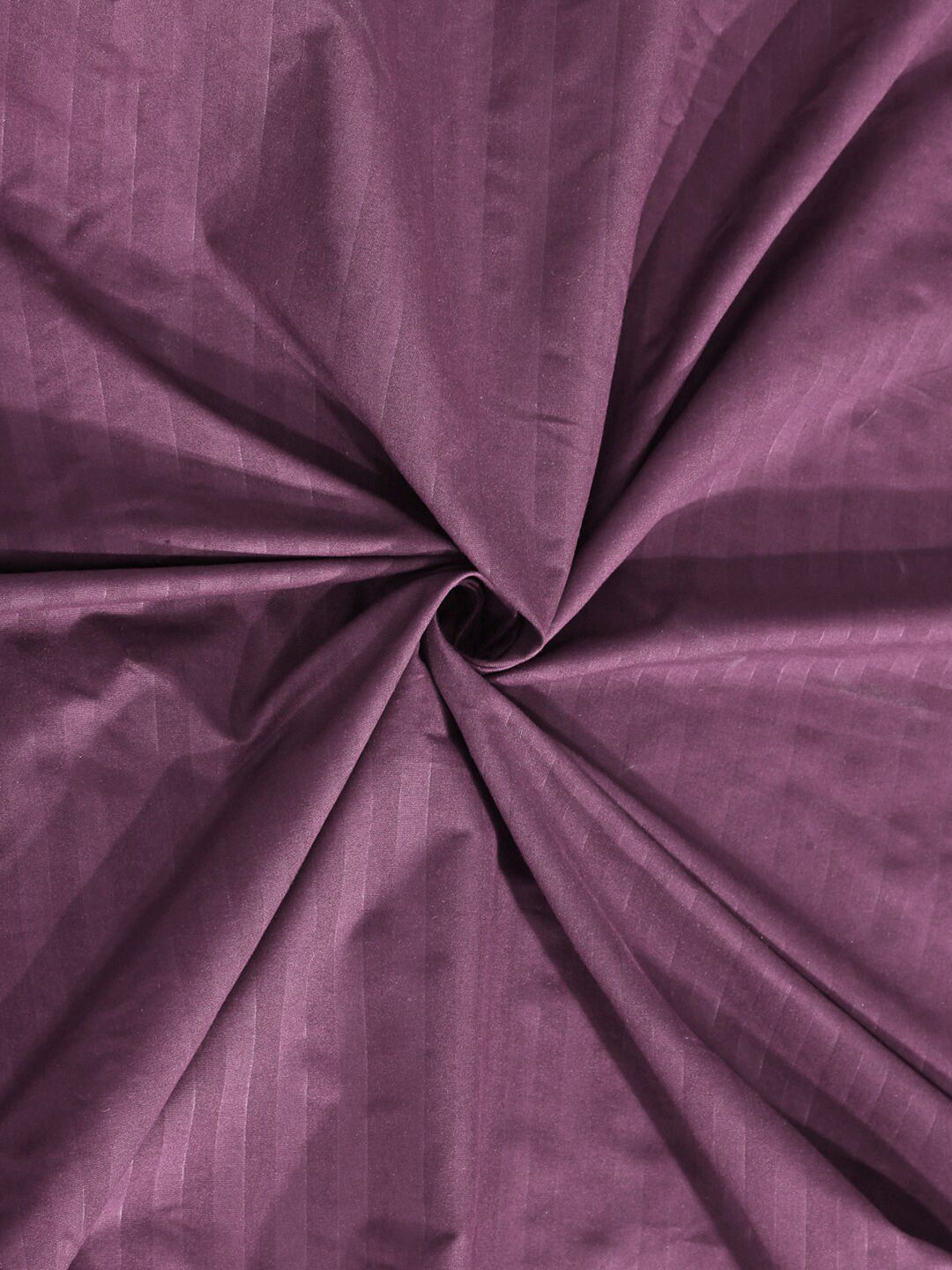 KLOTTHE Magenta Striped 300 TC King Bedsheet with 2 Pillow Covers